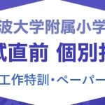 筑波大学附属小学校 入試直前個別指導 指示工作特訓・ペーパー対策