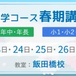 ノイ幼児教室内部進学コース春期講習会 3月23日より飯田橋校で開催